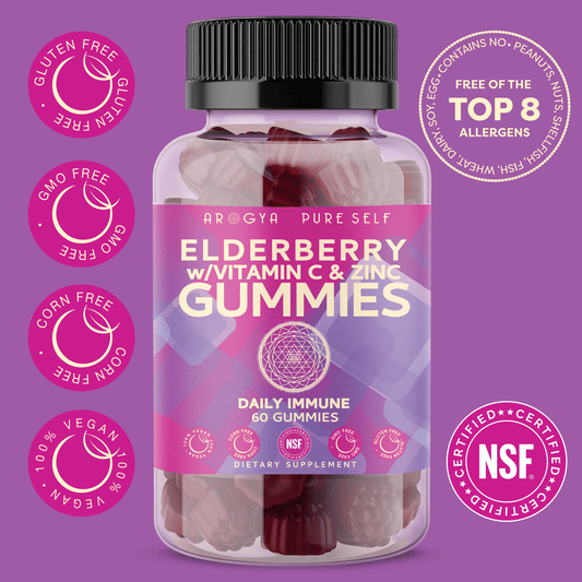 Arogya Pure Self Elderberry Extract with Vitamin C and Zinc Immunity Gummies