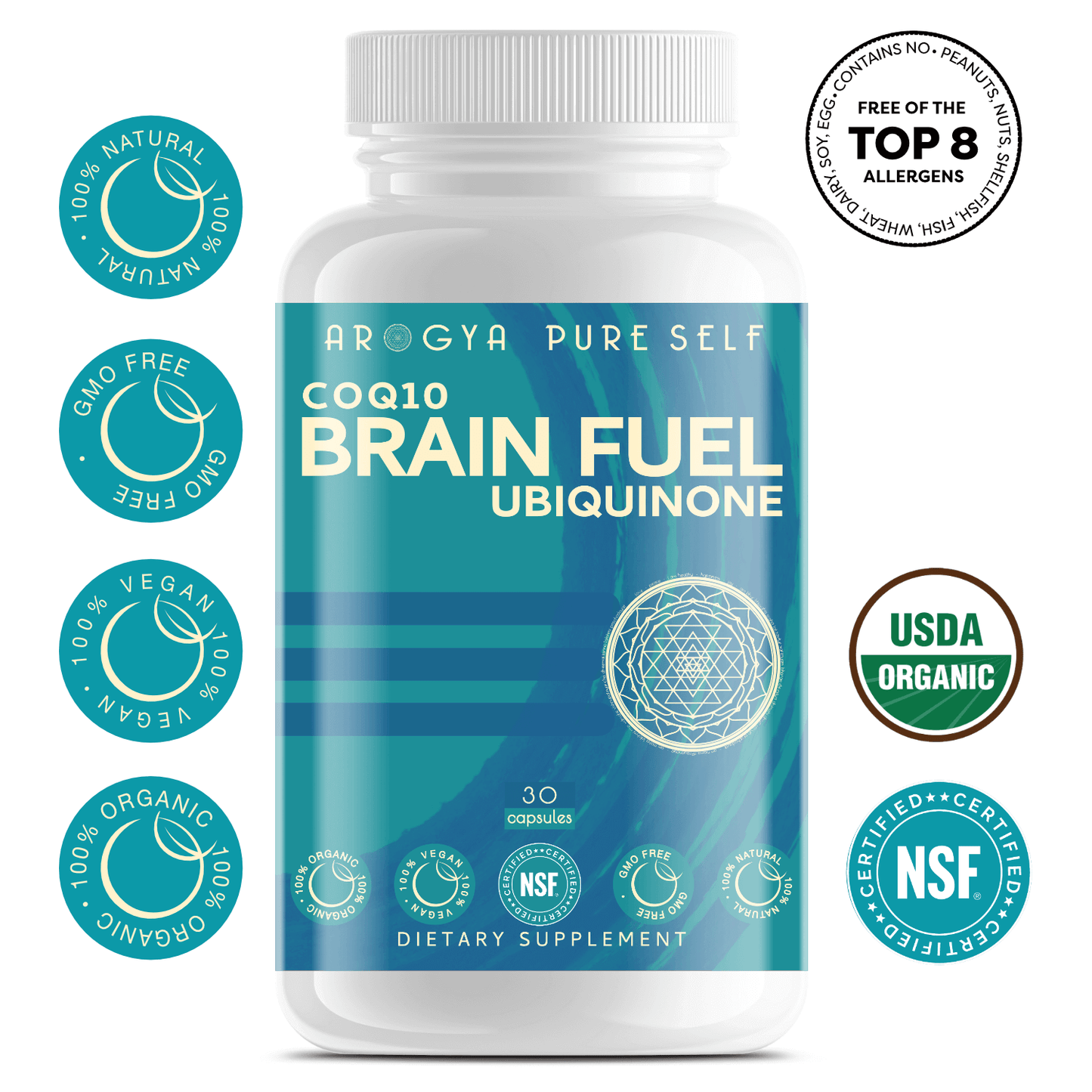 Arogya Pure Self CoQ10 Brain Fuel